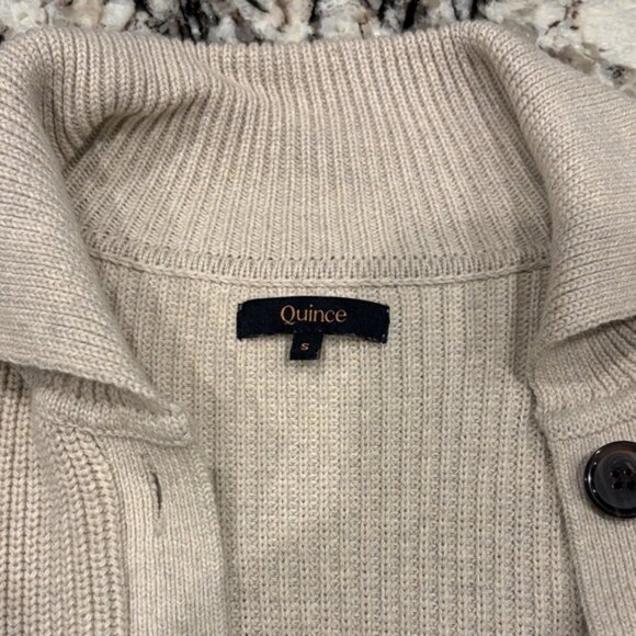 Quince Women's Beige Button-Up Cardigan - Picture 2 of 4